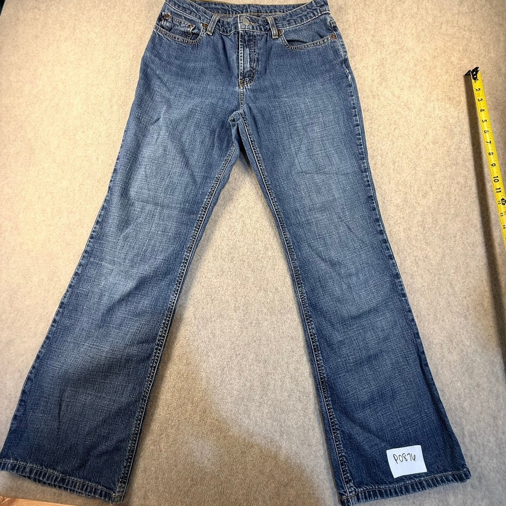 Polo Ralph Lauren RL Flare Jeans Medium Wash Blue Cotton Denim Size 7/8x30
